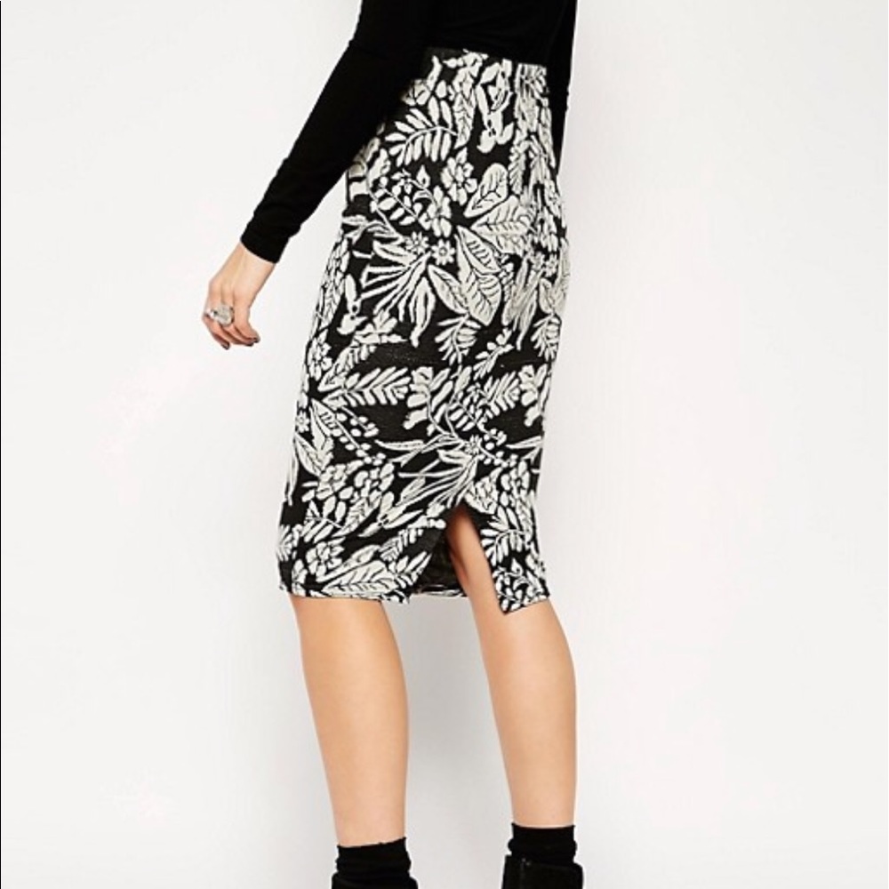 Reclaimed vintage floral midi skirt